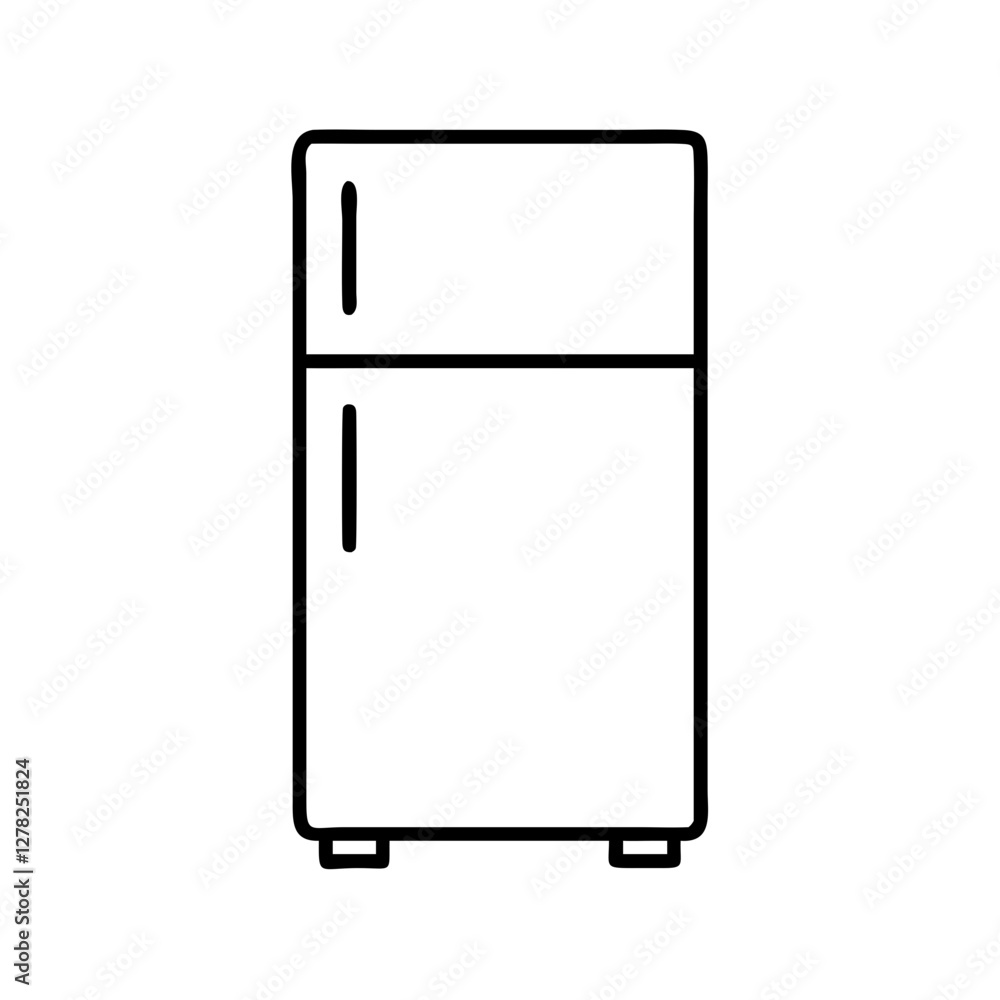 refrigerator icon, refrigerator line art - simple line art of refrigerator, perfect for refrigerator logos and icons refrigerator icon, refrigerator line art - simple line art of refrigerator, perfect for refrigerator logos and icons