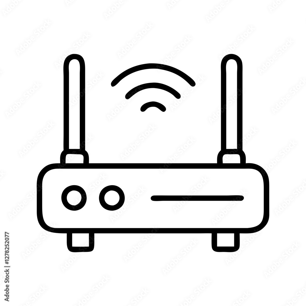 router icon, router line art - simple line art of router, perfect for router logos and icons router icon, router line art - simple line art of router, perfect for router logos and icons