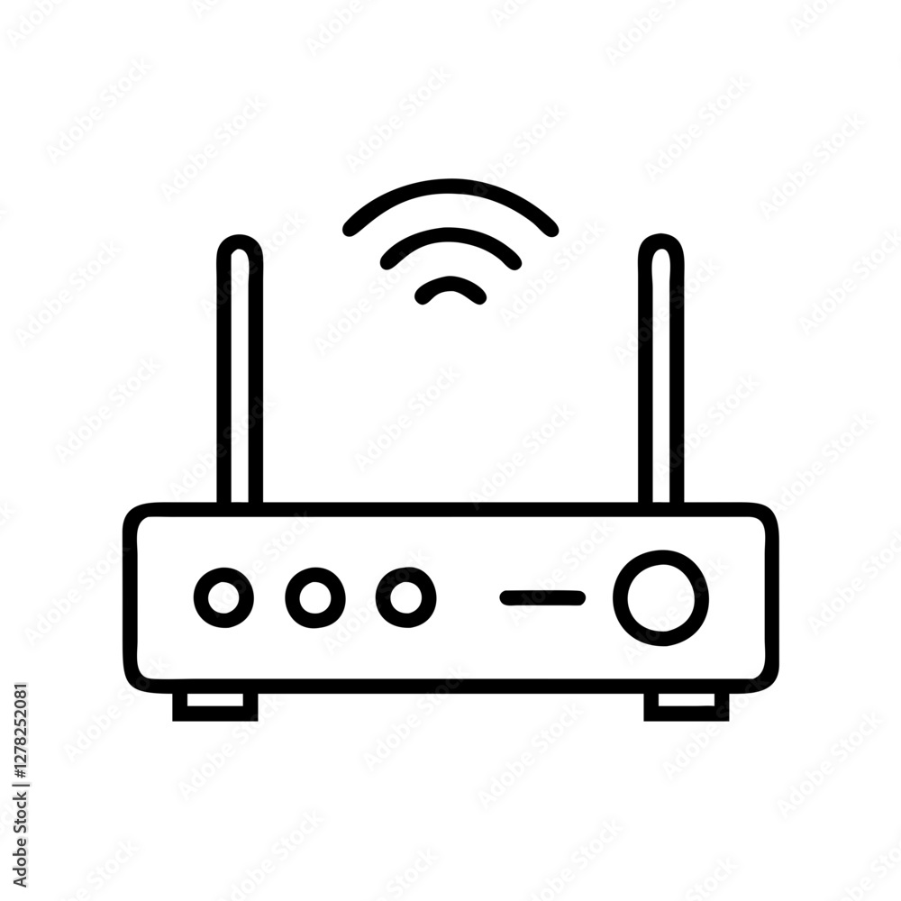 router icon, router line art - simple line art of router, perfect for router logos and icons router icon, router line art - simple line art of router, perfect for router logos and icons
