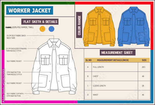 Men's Worker Jacket Technical Tech Pack.