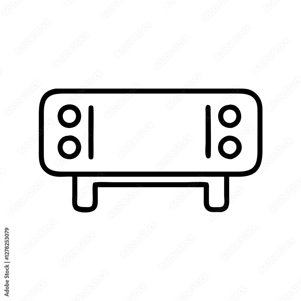 soundbar icon, soundbar line art - simple line art of soundbar, perfect for soundbar logos and icons soundbar icon, soundbar line art - simple line art of soundbar, perfect for soundbar logos and icons
