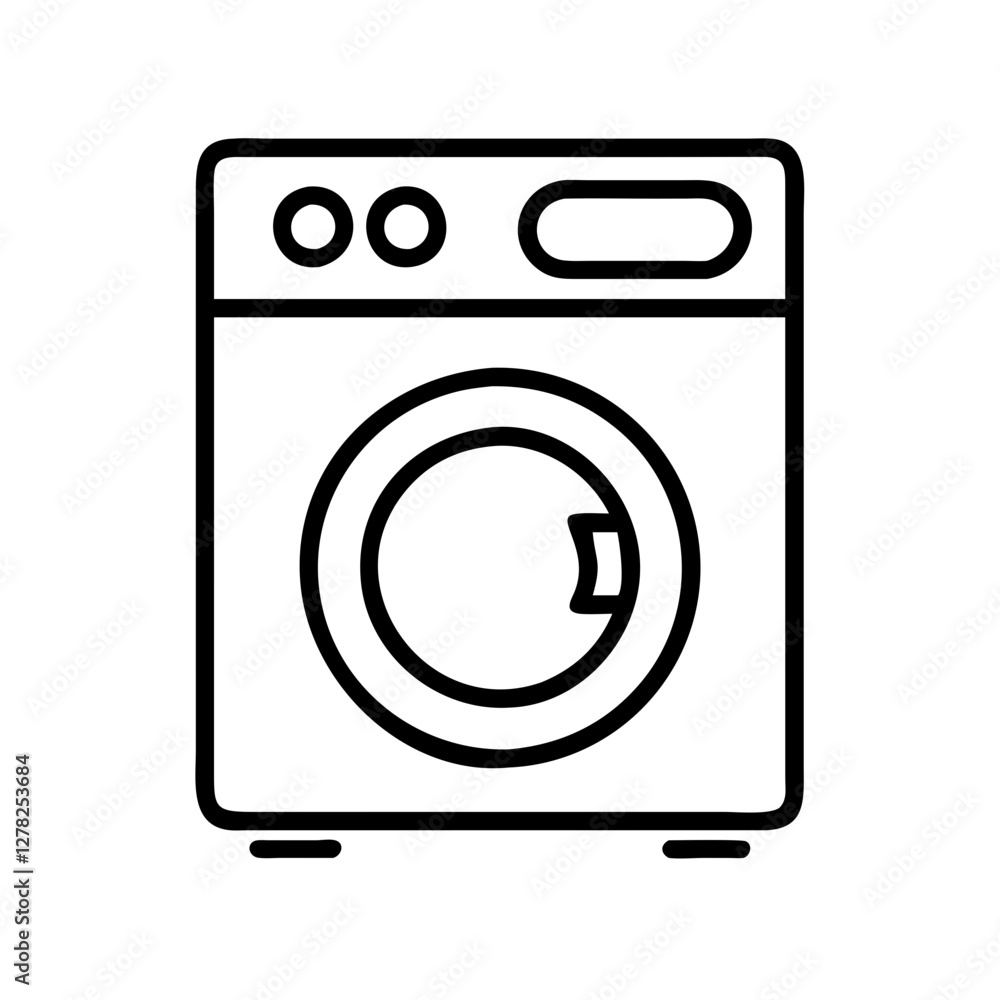 washing machine icon, washing machine line art - simple line art of washing machine, perfect for washing machine logos and icons washing machine icon, washing machine line art - simple line art of washing machine, perfect for washing machine logos and icons