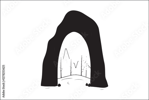 Rustic Camping Silhouette Design Set
