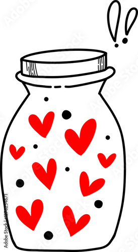 heart in a glass jar