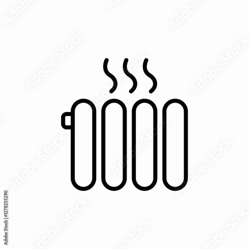 heating radiator system icon vector sign