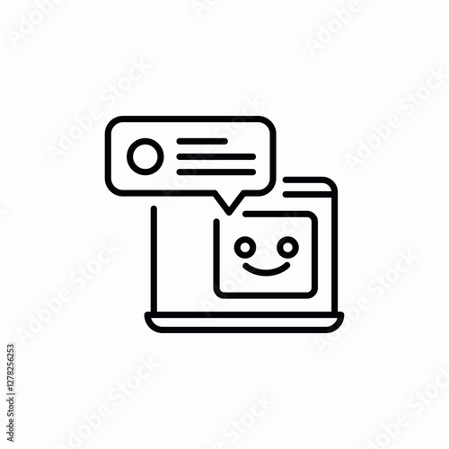 AI robot chat bot icon vector sign