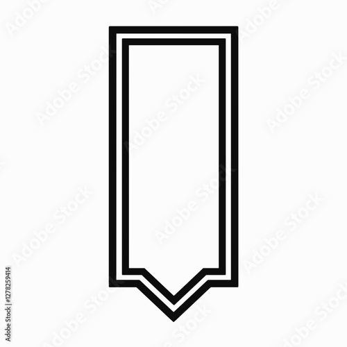 Modern black and white bookmark design with geometric shapes, creativity