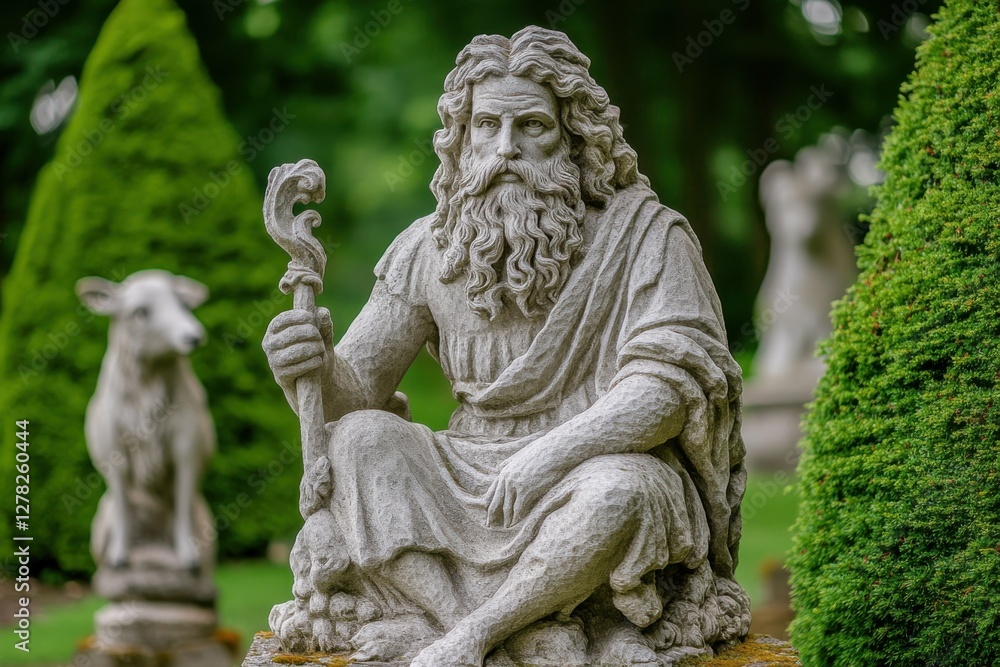 God Pan at Schwetzingen Palace Garden: Mythological Sculpture in German Castle Grounds God Pan at Schwetzingen Palace Garden: Mythological Sculpture in German Castle Grounds