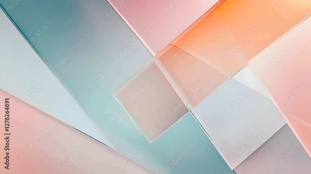 Vibrant geometric abstraction with intersecting pastel colored shapes and patterns evoking a sense of serene minimalist elegance and contemporary sophistication Vibrant geometric abstraction with intersecting pastel colored shapes and patterns evoking a sense of serene minimalist elegance and contemporary sophistication