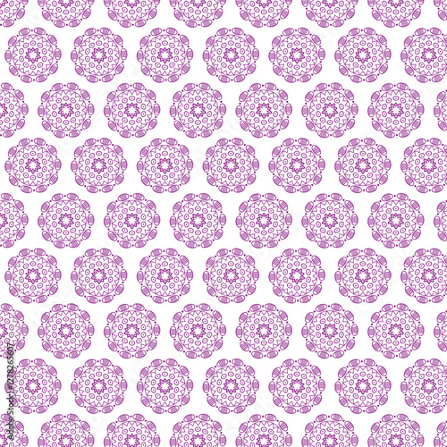 seamless pattern with pink flowers