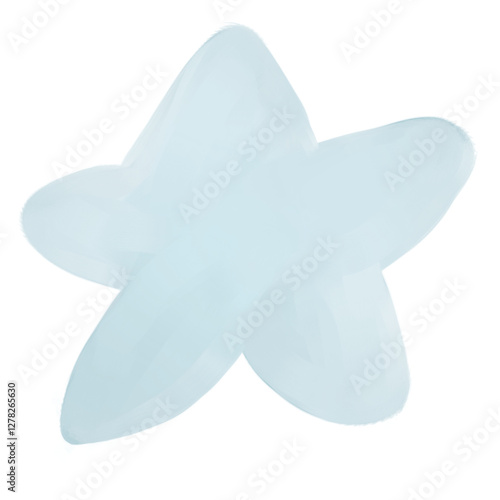 blue star  isolated on white background