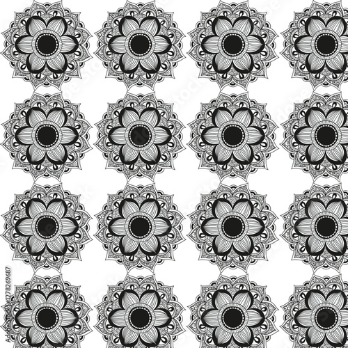seamless pattern with gear wheels
