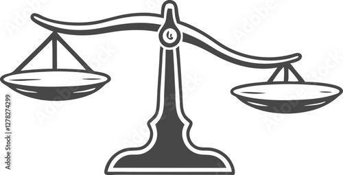 Scales. Balanse icon. Vector illustration