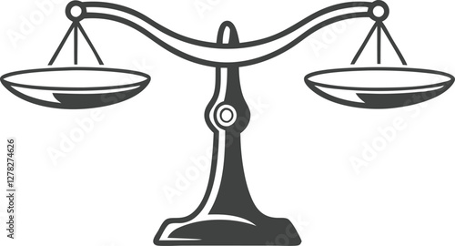 Scales. Balanse icon. Vector illustration
