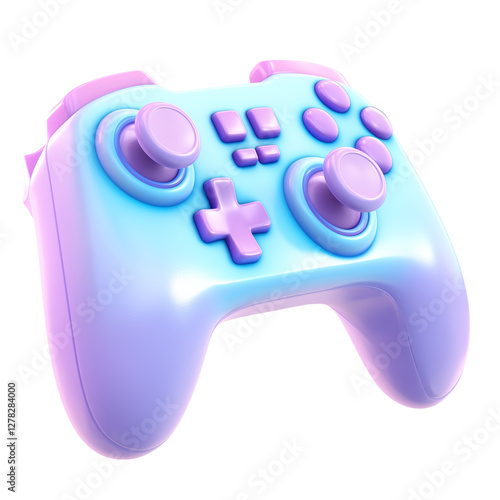 Game Controler 3D Icon with pastel futuristic color