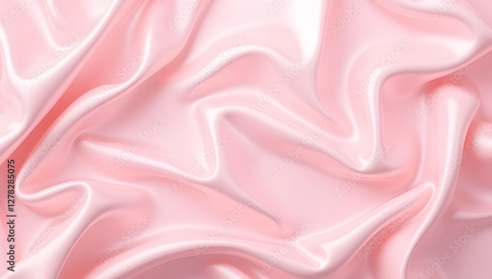 Obraz premium Luxurious Pink Silk Satin Background with Soft Folds and Elegant Sheen