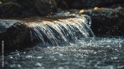 Wallpaper Mural Cascading water over rocks in a stream. Torontodigital.ca