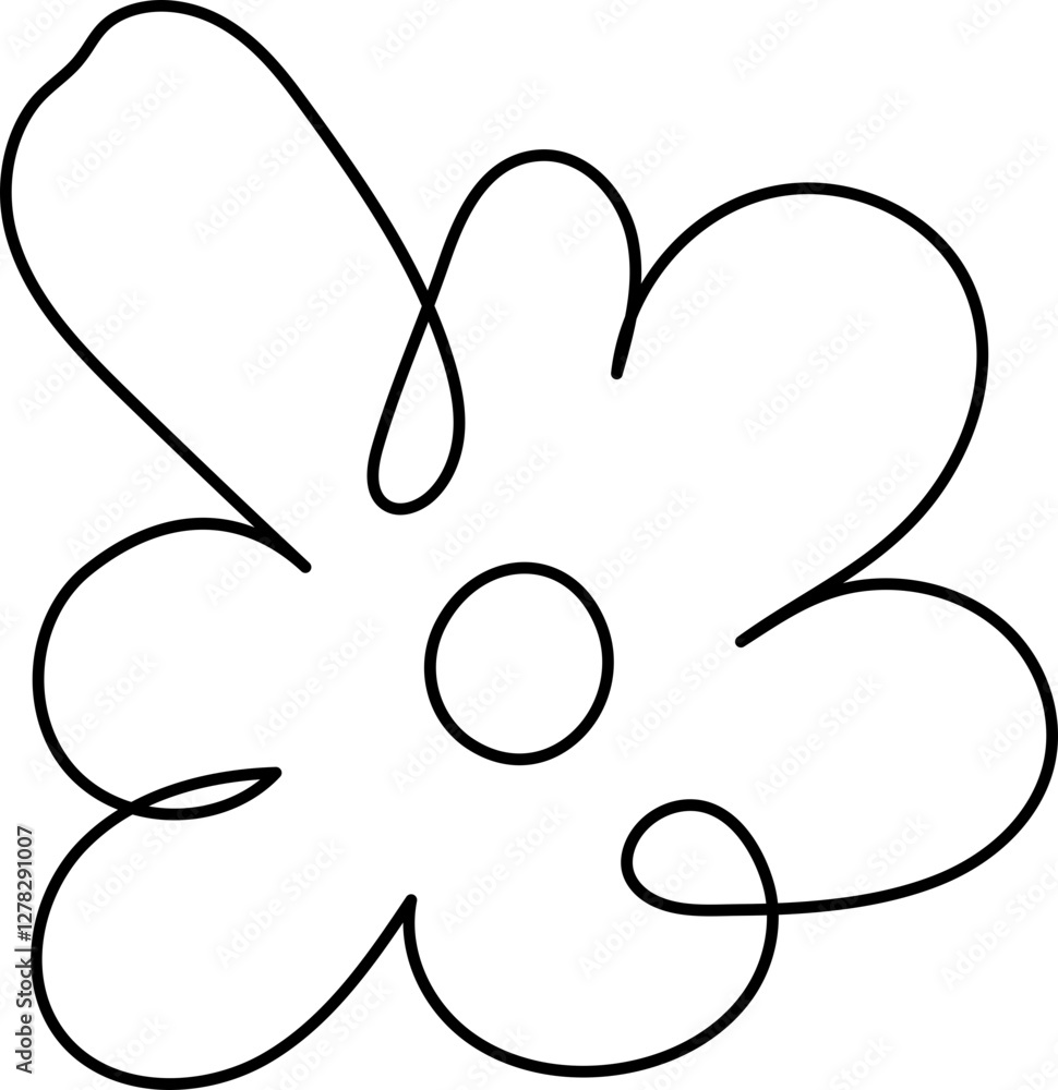Flower Outline Vector, Flower Icon Flower Outline Vector, Flower Icon