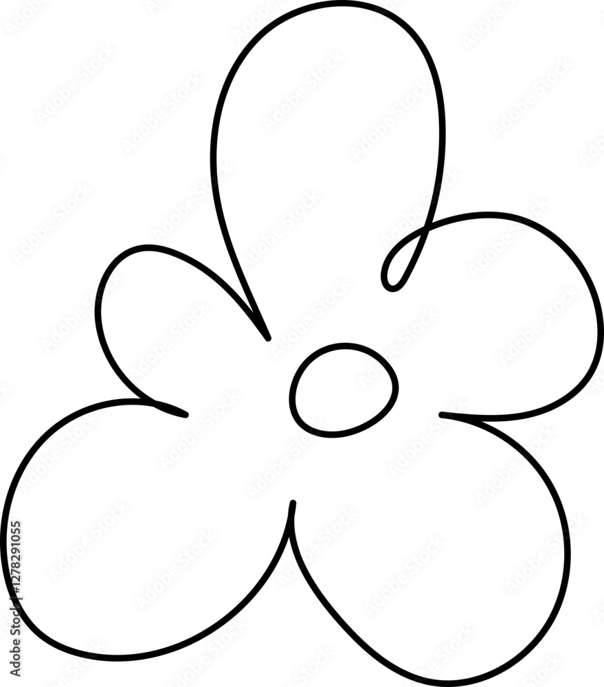 Flower Outline Vector, Flower Icon Flower Outline Vector, Flower Icon