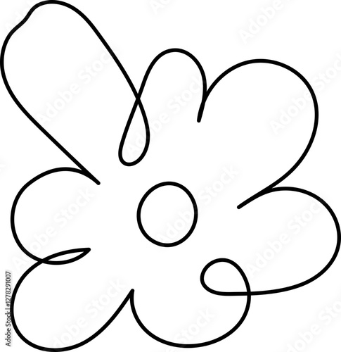 Flower Outline Vector, Flower Icon