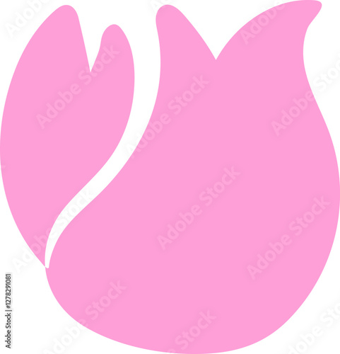 Flat Lily vector, Flower icon