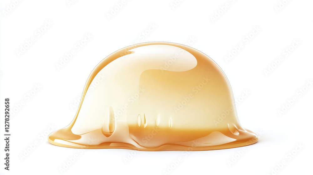 Fototapeta premium Clear liquid cosmetic gel texture. Dripping jelly cream or serum with collagen, niacinamide or salicylic acid for beauty skincare isolated on white background, vector realistic illustration