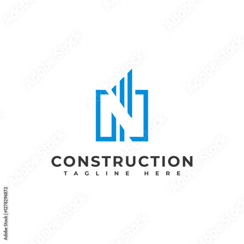 Free Download Initial letter n building contruction logo, icon, symbol - GFXLoad