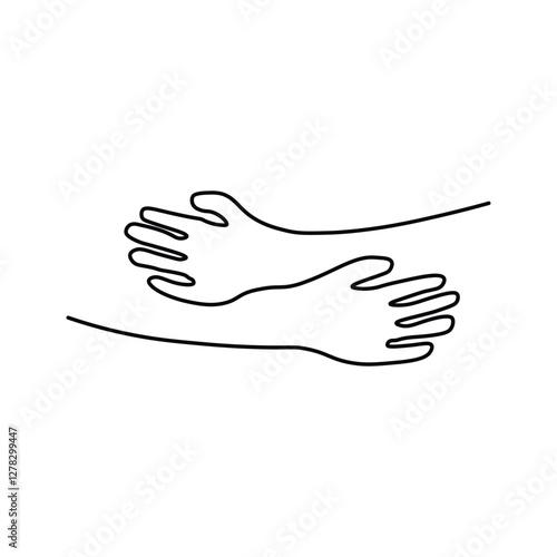 hugging hands icon