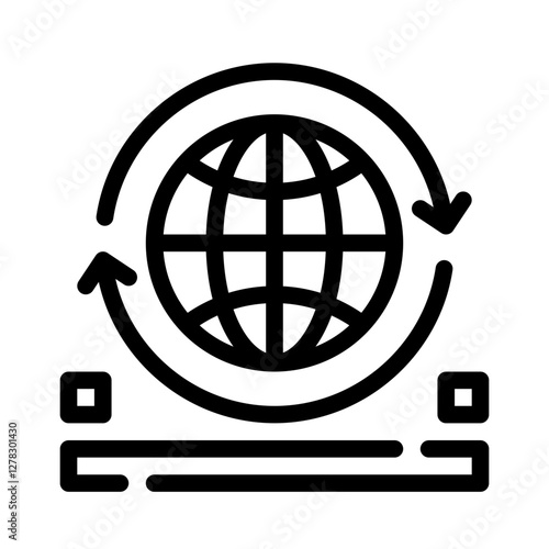 Icon Refresh Exchange With Style Outline