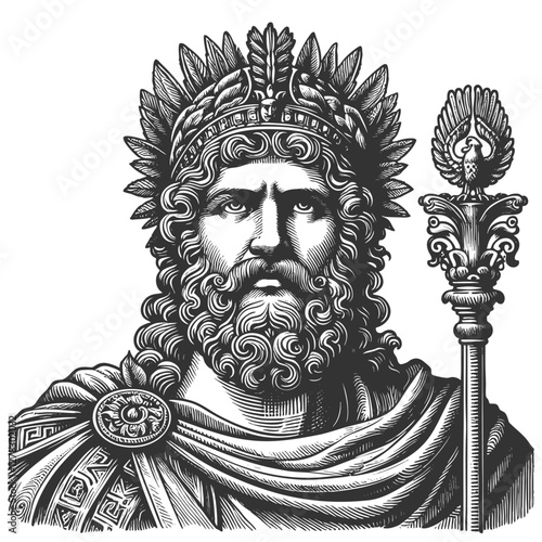 roman emperor vector illustration