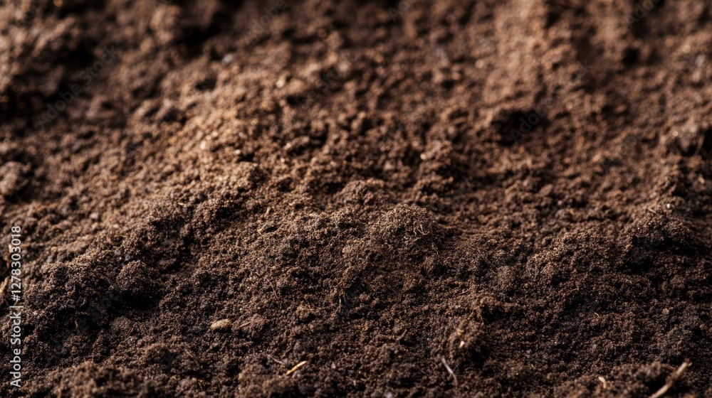 Close-up of rich, dark soil texture, showcasing its organic matter and granular structure, perfect for gardening and agriculture. Close-up of rich, dark soil texture, showcasing its organic matter and granular structure, perfect for gardening and agriculture.