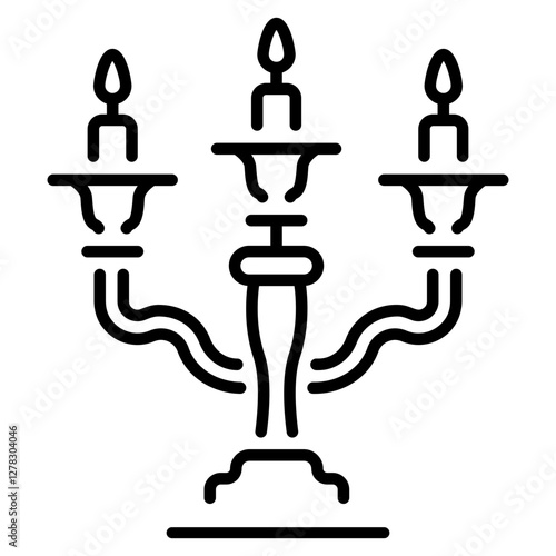 Candelabra icon in linear style 