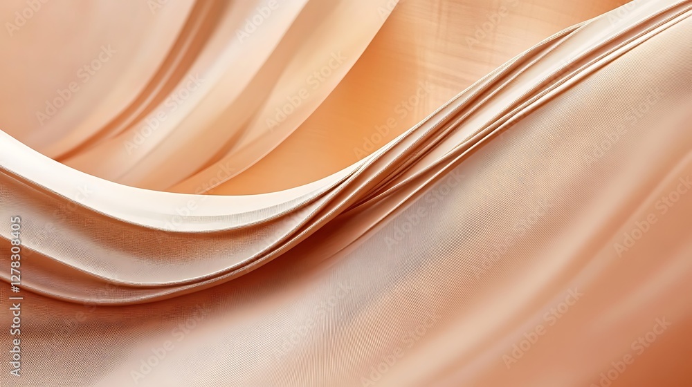 Obraz premium Abstract Draped Peach Colored Fabric Texture