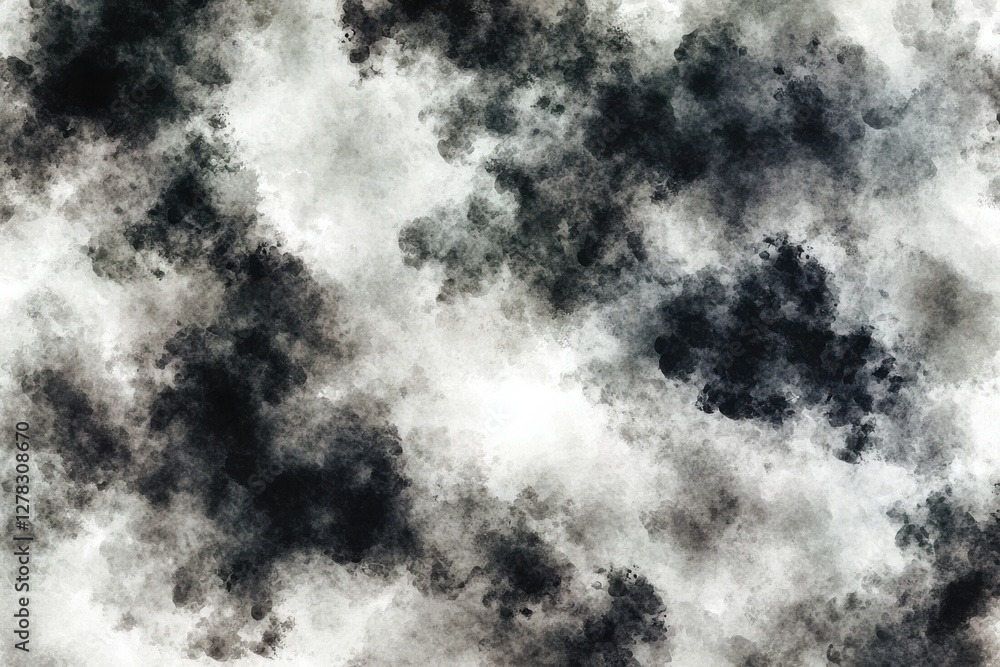 Obraz premium Abstract Black and White Cloudy Texture for Background Design