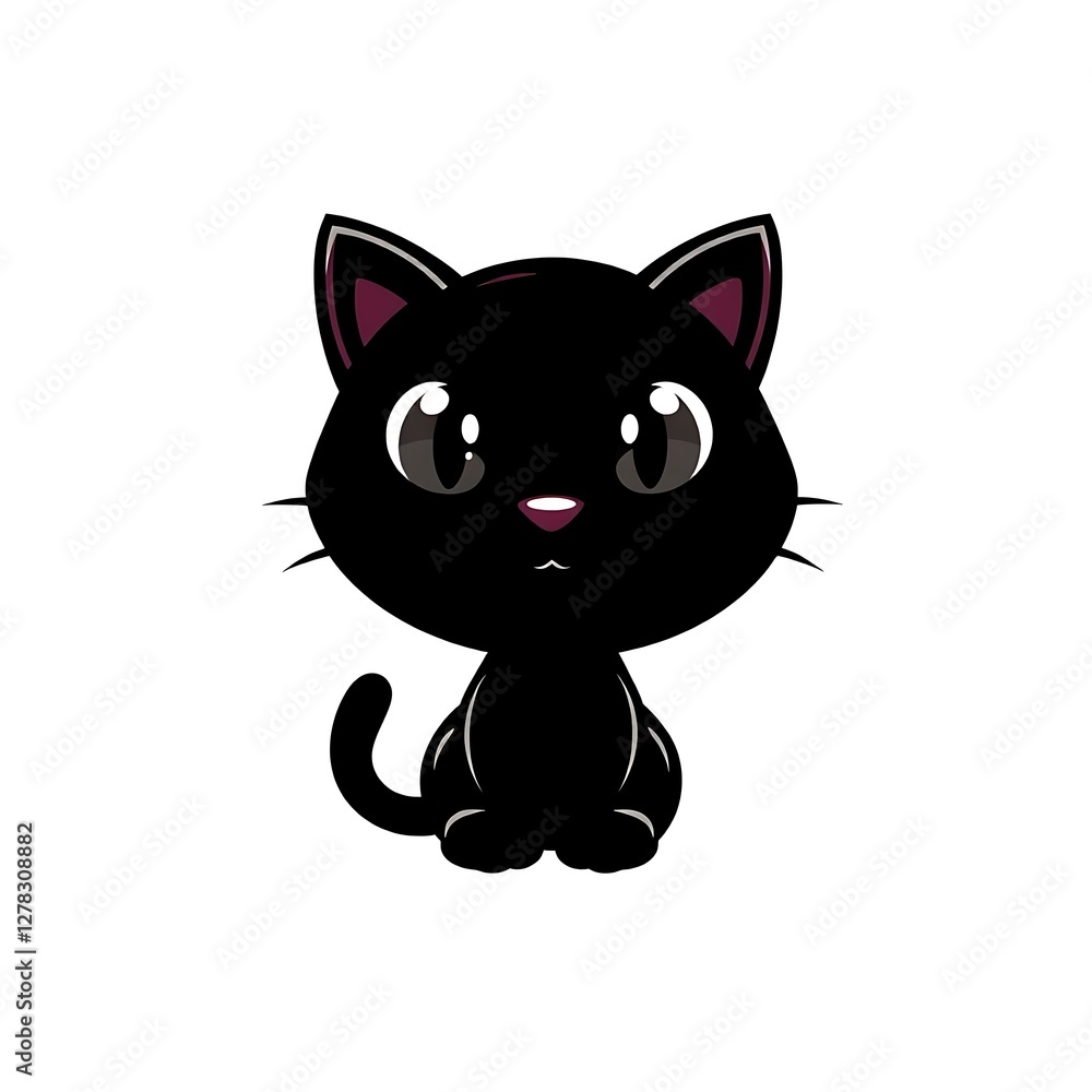 Playful Cat Mascot Logo with a Fun and Friendly Expression on a Clean White Background Playful Cat Mascot Logo with a Fun and Friendly Expression on a Clean White Background