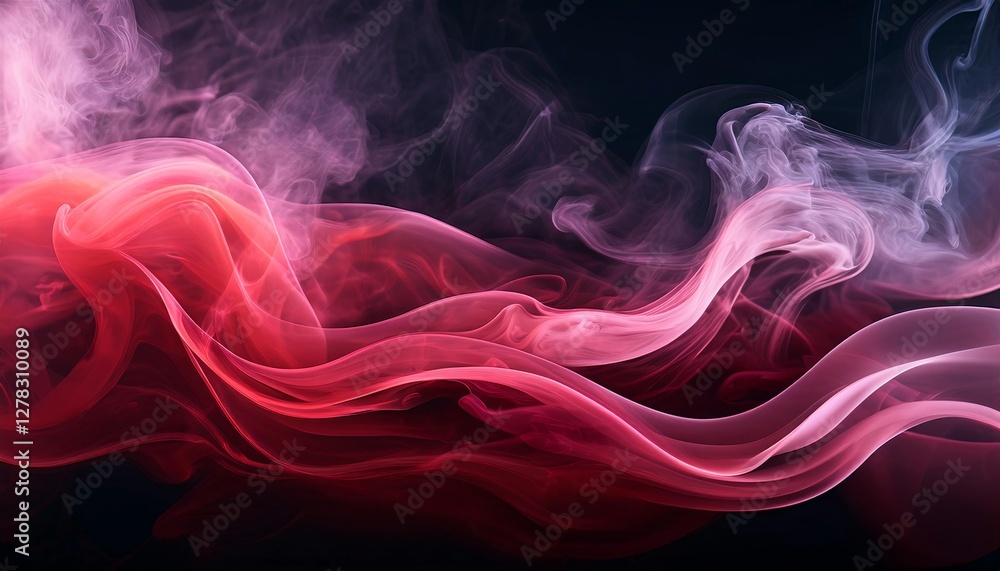 Abstract Red & Pink Smoke Waves - Abstract art Abstract Red & Pink Smoke Waves - Abstract art