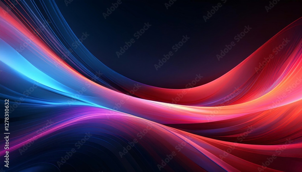 Abstract Red Blue Swirling Waves Background - Abstract art Abstract Red Blue Swirling Waves Background - Abstract art