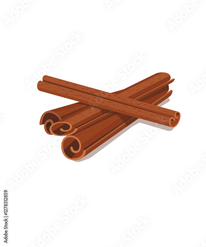 Cinnamon sticks isolated on white background