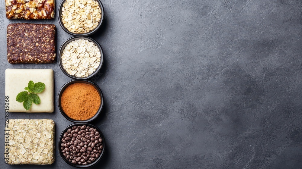 A variety of grains and seeds are artfully arranged in bowls, showcasing natural textures and colors against a dark backdrop. A variety of grains and seeds are artfully arranged in bowls, showcasing natural textures and colors against a dark backdrop.