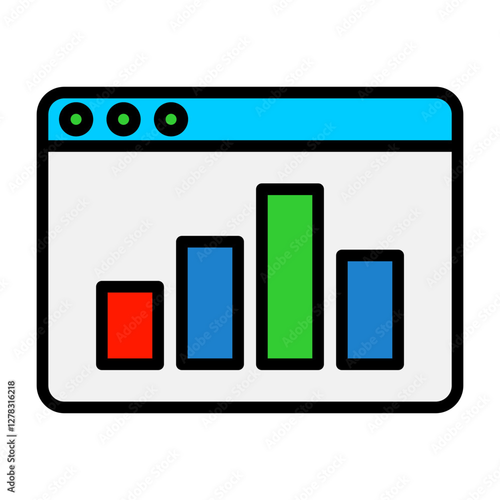 Line Bars Icon Line Bars Icon