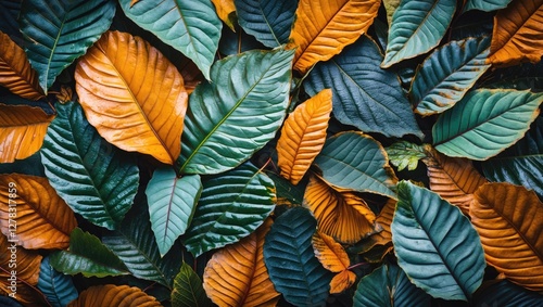 Wallpaper Mural Vibrant Fall Leaf Composition Displaying Rich Textures and Varied Colors in Nature's Palette Torontodigital.ca