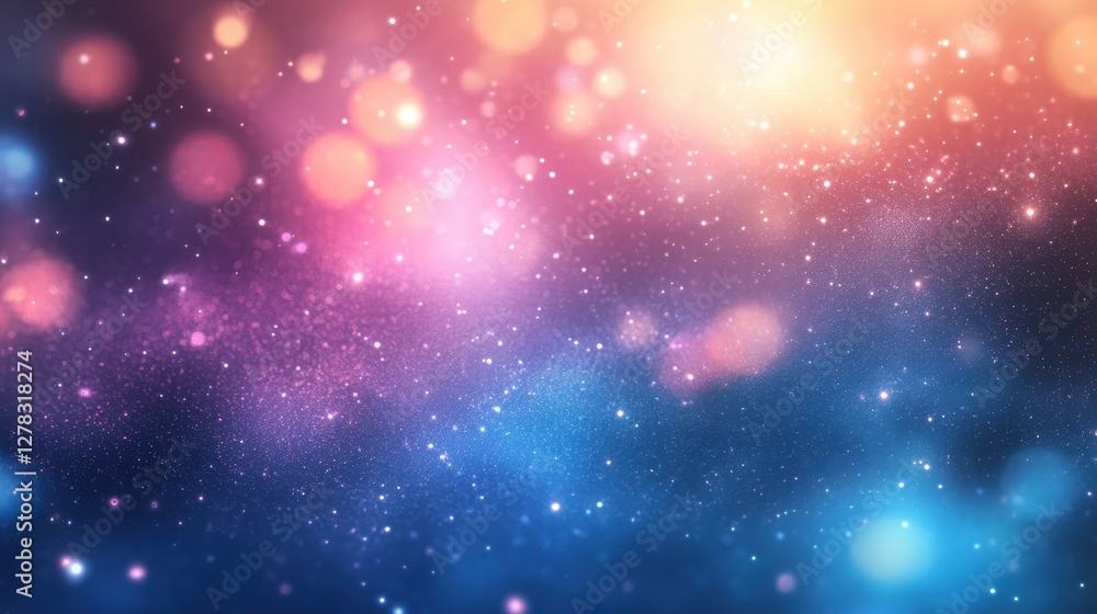A stunning cosmic background filled with vibrant bokeh lights in shades of pink, purple, and blue, creating a dreamlike atmosphere. A stunning cosmic background filled with vibrant bokeh lights in shades of pink, purple, and blue, creating a dreamlike atmosphere.
