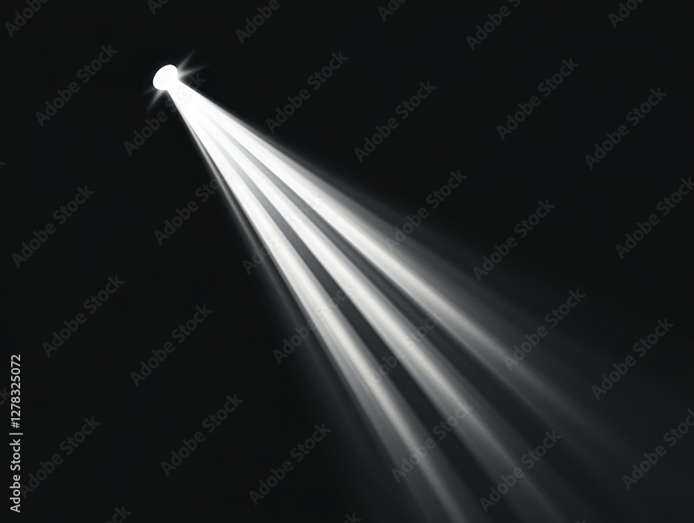 Light beam streaming darkness