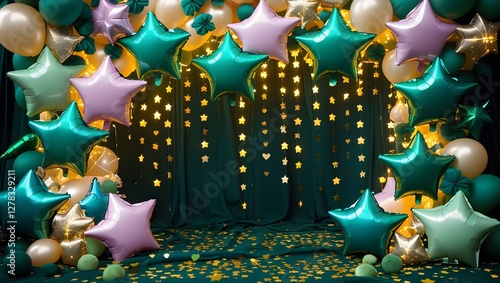 Luxurious Balloon and Star Display
