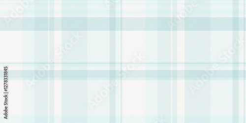 Flannel tartan background vector, fuzzy texture fabric check. Sewing plaid seamless textile pattern in white and light colors.