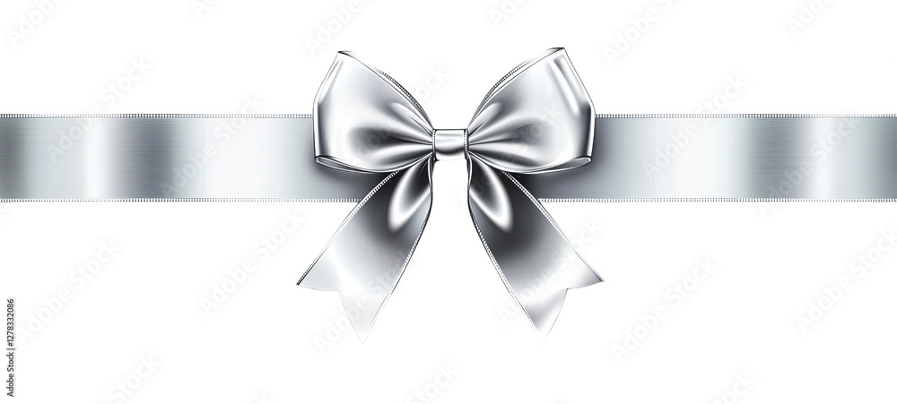 custom made wallpaper toronto digitalWhite ribbon and bow on transparent background. PNF format.