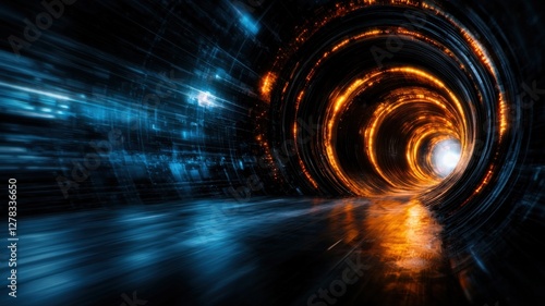 A massive particle accelerator malfunctions, creating a miniature black hole that swallows everything