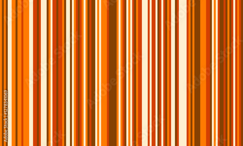 Vibrant vertical stripes in warm autumnal hues create a dynamic, retroinspired pattern.