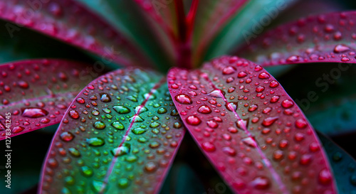 water drops on red flower