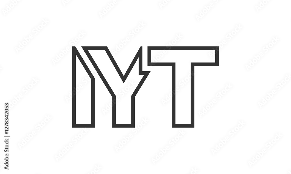 IYT logo design template with strong and modern bold text. Initial based vector logotype featuring simple and minimal typography. Trendy company identity. IYT logo design template with strong and modern bold text. Initial based vector logotype featuring simple and minimal typography. Trendy company identity.